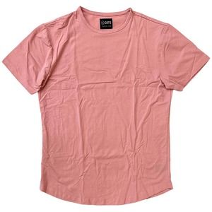 Cuts Clothing Men's Curve Hem Signature Slim Fit PYCA Tee T-Shirt - Paloma Pink